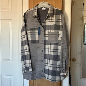 Columbia Gray/Creme Button-Up Jacket